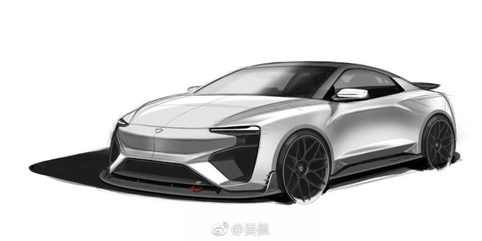 Một vài hình ảnh phác họa về siêu xe điện Trung Quốc đã bị rò rỉ cho thấy thiết kế xe khá ấn tượng.