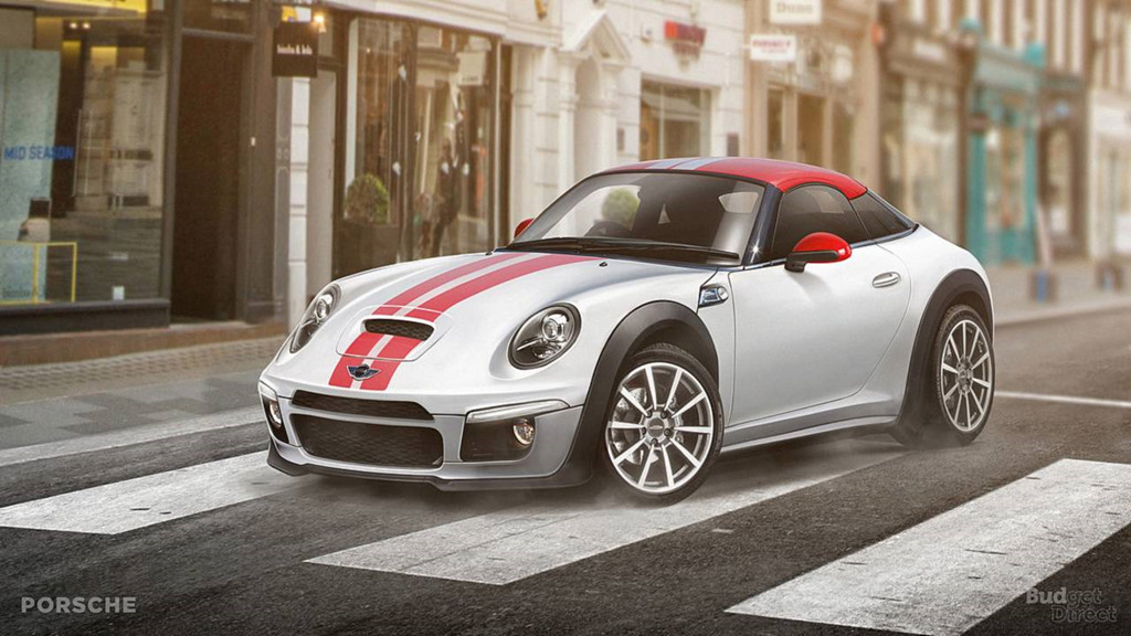 Siêu xe nổi tiếng Porsche được đánh giá có thiết kế khá phù hợp với dáng Mini. Nếu được hãng xe hơi Mini sản xuất vẫn giữ được thiết kế đặc trưng vốn có của mình như đường roofline dốc thoải. Riêng miếng ốp đen ở vè cua bánh xe và phía dưới bệ bước chân lại đậm chất thiết kế của Mini.