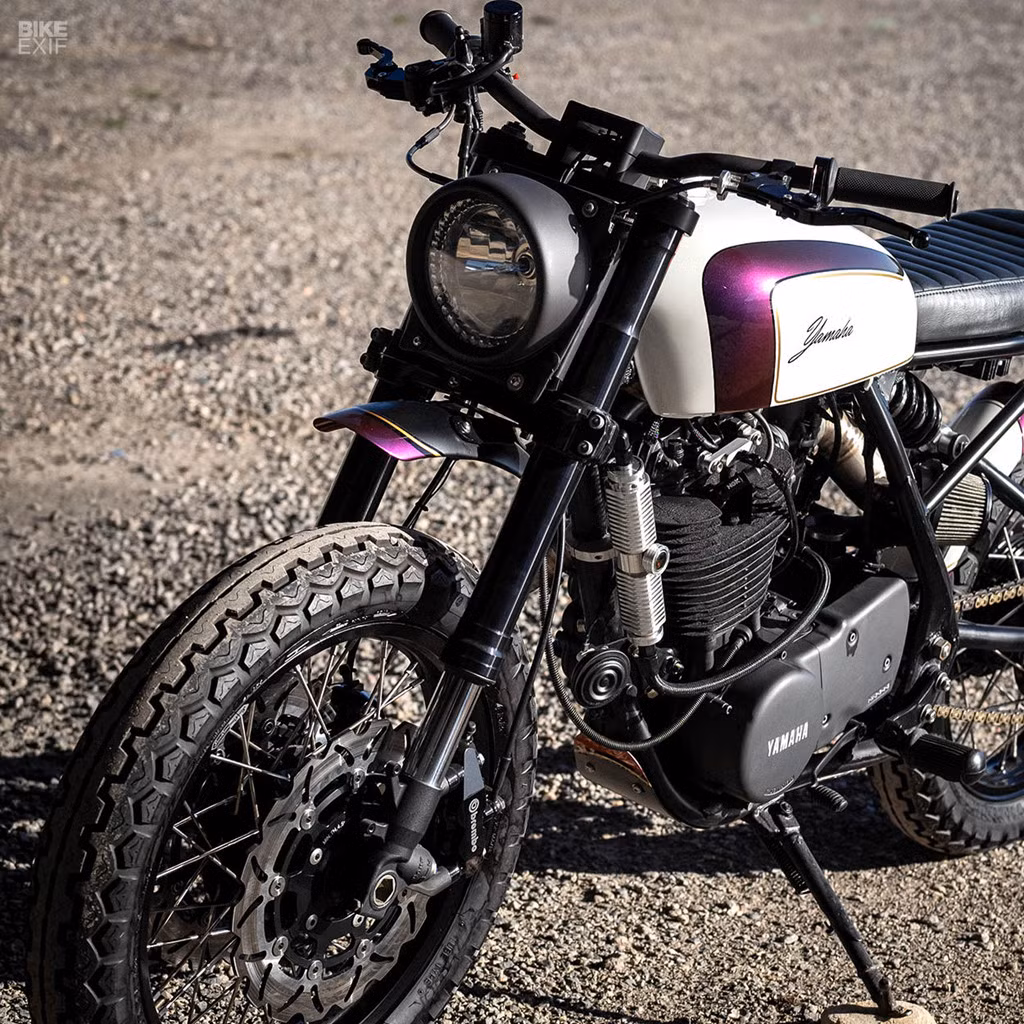 Yamaha SR500 1978 được Joseph Savor thu mua từ một bãi phế liệu chính vì thế chiếc xe hầu như phải trùng tu toàn bộ từ ngoại hình đến động cơ.