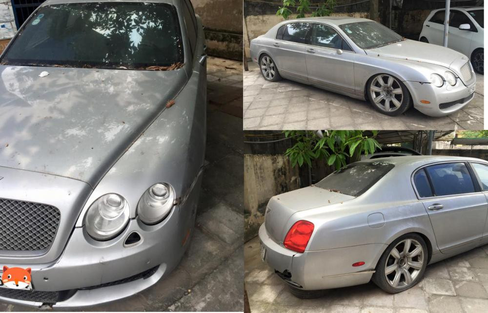 Cách đây 2 năm, vào tháng 5/2016, hình ảnh chiếc xe siêu sang Bentley Continental Flying Spur thế hệ cũ xuất hiện tại bãi xe của một chung cư ở Hà Nội cũng đã gây sốt cộng đồng mạng. Ngoại thất chiếc xe này bị mất cặp gương, dàn áo xuất hiện nhiều vết nứt, đuôi xe còn bị thủng...