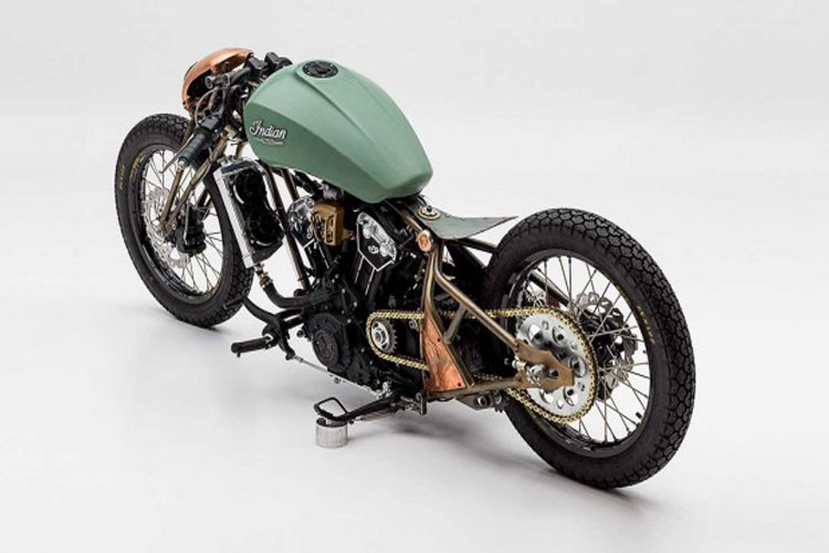 Chiếc xe sở hữu phong cách lạ và không có sự trùng lặp với bất kỳ bản độ xe môtô Indian nào trước đó. Đây là một trong 12 chiếc xe được lựa chọn bởi các tay độ chuyên nghiệp và các chuyên gia về độ xe như Roland Sands, Satya Kraus, Jasan Paul Michaels.