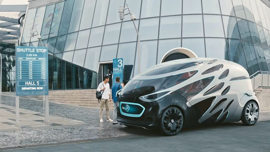 Nếu như lắp cabin chở người, Vision Urbanetic sẽ trở thành một chiếc xe khách với không gian rộng rãi, hiện đại và thoáng đãng do phần lớn làm từ vật liệu trong suốt.