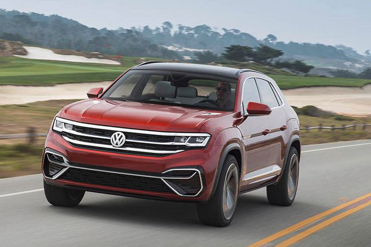 Mẫu SUV Coupe Volkswagen Atlas Cross Sport bản sản xuất được Volkswagen tiết lộ sẽ giới thiệu ra thị trường Mỹ vào đầu năm 2019.