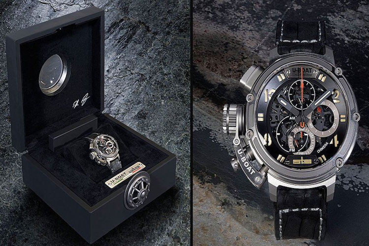 Đặc biệt khi mua siêu xe ATS GT này, khách hàng còn được tặng kèm đồng hồ hãng U-Boat được thiết kế tông xoẹt tông với chiếc xe.