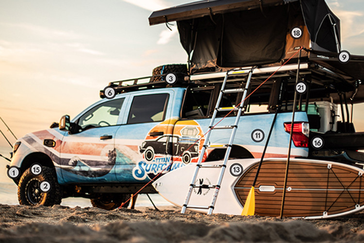 Nissan tiếp tục làm giới mê xe thêm phần sốt xình xịch sau khi đã từng hiện thực hóa nhiều ý tưởng độ khác nhau cho Armada hay Titan như Basecamp, Mountain Patrol hay Snow Patrol. Mới đây, một chiếc xe bán tải Nissan Titan lại được nâng cấp lên thành mẫu xe lý tưởng Titan Surfcamp nhằm cung cấp thêm một giải pháp ấn tượng hơn cho dân mê offroad.