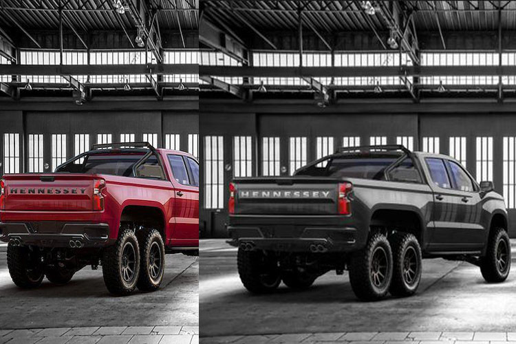 Chiếc Goliath 6x6 độ dựa trên phiên bản Trail Boss cabin kép của Silverado thế hệ mới có nhiều thay đổi khác biệt. Rõ nét nhất là về phần thùng sau kéo dài để hốc bánh có thể chứa vừa một cầu dẫn động.