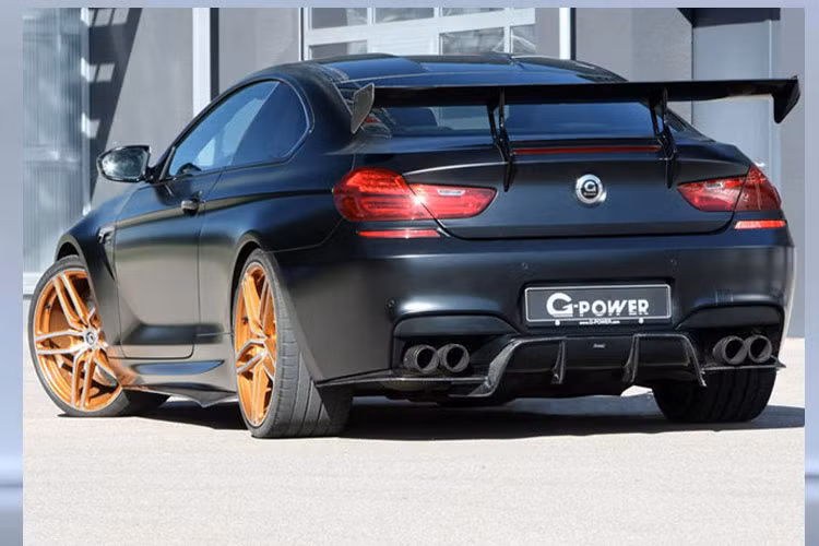 BMW M6 được đánh giá là mẫu xe dễ độ nhất. Bản độ G-Power BMW M6 nâng công suất lên 789 mã lực, bộ mâm màu vàng gold đặc trang với chấu cỡ lớn rất giống BMW M4 GTS.