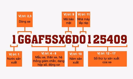 Mỗi chiếc ôtô đều có một mã nhận dạng riêng (VIN). Có ba vị trí để tìm là trên khung cửa xe phía ghế lái, trên vách ngăn khoang động cơ và ở dưới kính chắn gió bên lái. Tìm mã này và kiểm tra để đảm bảo rằng chiếc xe đúng như mô tả trong hồ sơ về nhà sản xuất, mẫu mã, hệ thống động cơ, dạng hộp số và năm xuất xưởng.