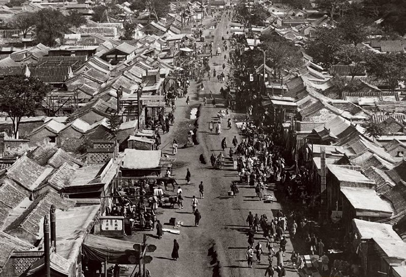 Quang cảnh đường phố Bắc Kinh thời Dân Quốc.