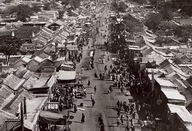 Quang cảnh đường phố Bắc Kinh thời Dân Quốc.