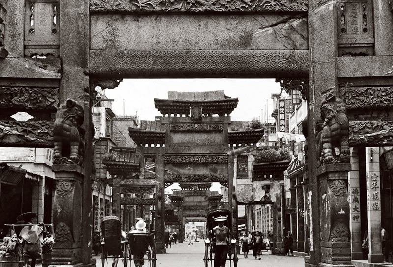 Quang cảnh đường phố Quảng Châu thời kỳ Dân Quốc.