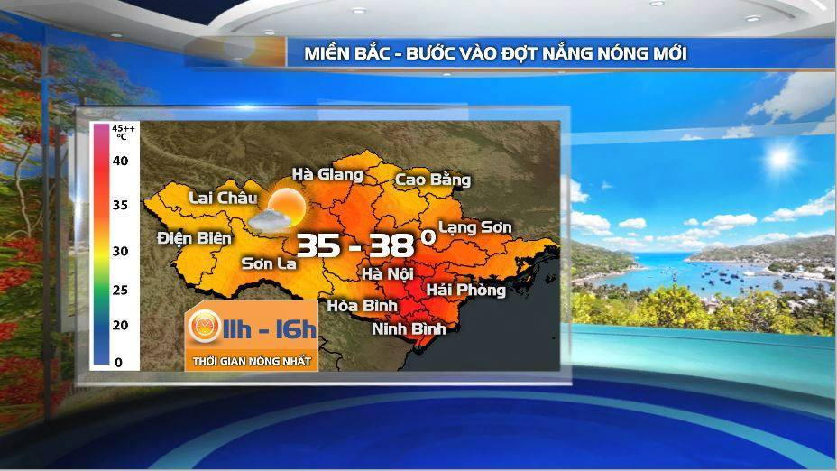 Bac Bo tai xuat nang nong dien rong len toi 38 – 39 do