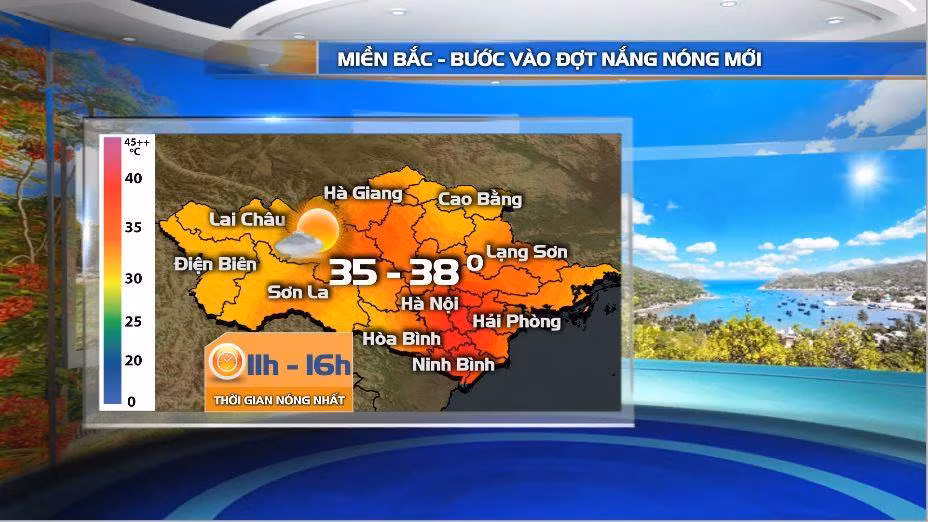 Bac Bo tai xuat nang nong dien rong len toi 38 – 39 do