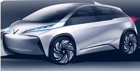 Phác thảo mẫu xe chạy điện cỡ nhỏ của VINFAST.