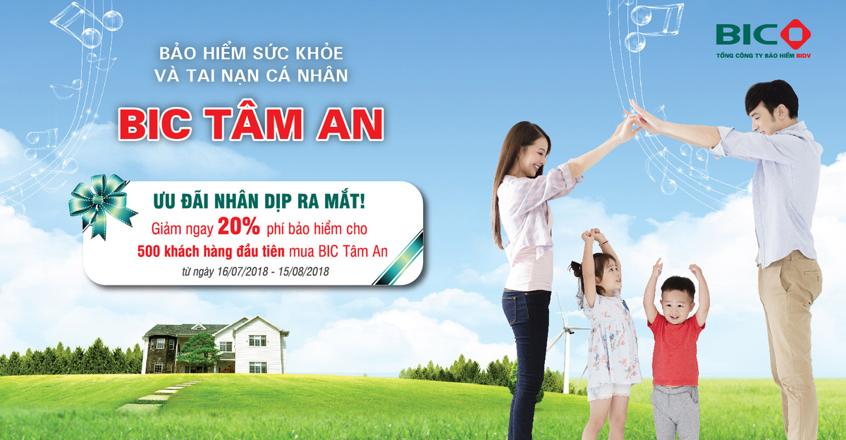 BIC giam 20% phi bao hiem BIC Tam An nhan dip ra mat