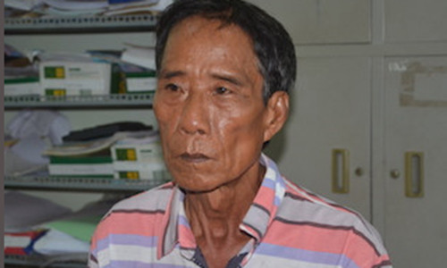 Ông Xê tại cơ quan công an.