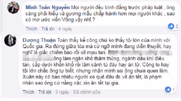 Bình luận gay gắt của độc giả.