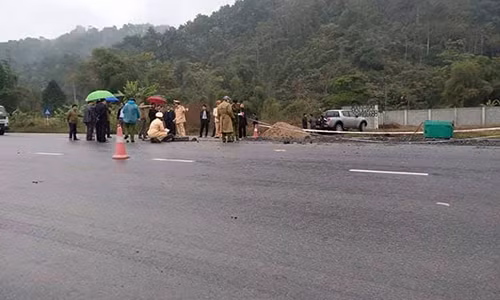 Hiện trường vụ tai nạn.