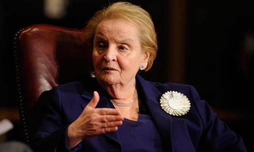 Madeleine Korbel Albright là người phụ nữ đầu tiên trở thành Ngoại trưởng Mỹ vào năm 1997.