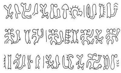Ngôn ngữ viết tượng hình này của những cư dân đầu tiên trên hòn đảo đảo Phục Sinh có chứa những hình ảnh khá lạ lùng giống như con người, động thực vật, các hình học...