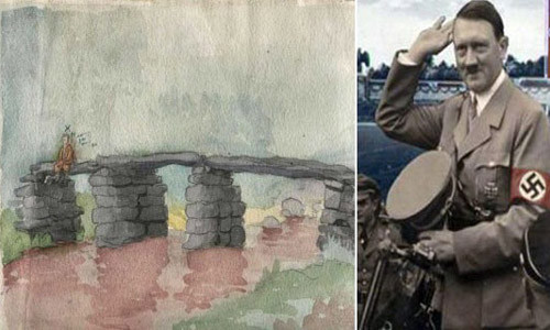 Những tác phẩm nghệ thuật của Hitler không được đánh giá cao. Hitler từng vẽ hàng trăm bức tranh màu nước, sơn dầu và vẽ bưu thiếp cho các cửa hàng lưu niệm để có tiền sinh sống khi ở Vienna nhằm theo đuổi giấc mộng trở thành họa sĩ.