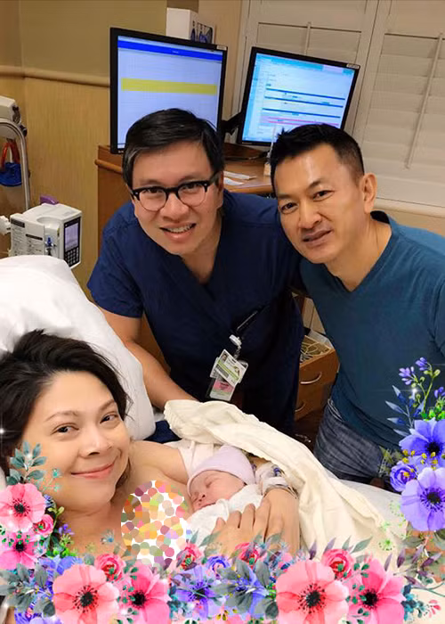Ông xã Việt kiều của Thanh Thảo cũng luôn túc trực ở bệnh viện để chăm sóc Thanh Thảo vượt cạn.