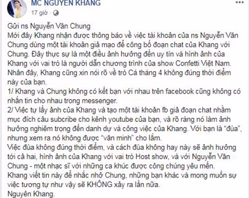 Nguyen Van Chung tung tin Nguyen Khang tuon dap an: Vui thoi dung vui qua!-Hinh-3
