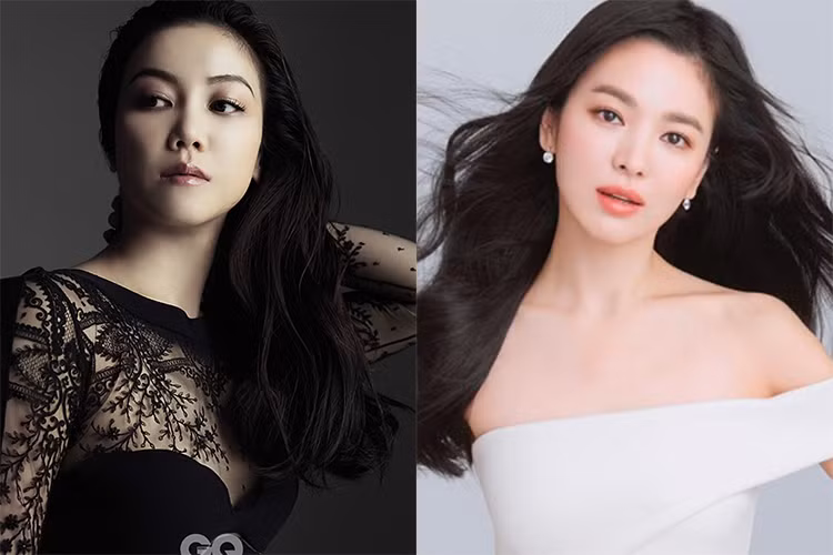 Song Hye Kyo hơn Kim Ok Bin đến 6 tuổi nhưng trẻ trung không kém cạnh đàn em. Từ khi gia nhập showbiz đến nay, Song Hye Kyo còn được mệnh danh là nữ thần. Ảnh: CQ