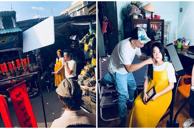 Hai vợ chồng "Mười Khó" gắn bó trong cả cuộc sống lẫn công việc. Được biết, cả hai được mời đóng chung một số video quảng cáo. Ảnh: Saostar