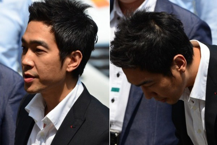 Go Young Wook là ca sĩ, diễn viên, MC. Nổi lên từ bộ phim “Gia đình là số 1 phần 3”, anh lao đao khi bị kiện ra tòa vào năm 2013 với tội danh cưỡng hiếp 5 cô gái trẻ. Theo báo chí Hàn Quốc, Go Young Wook dụ dỗ nạn nhân bằng lời hứa hẹn giúp họ nổi tiếng. Ảnh: Soompi