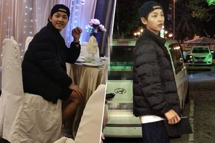 Giữa ồn ào hôn nhân, Song Joong Ki vẫn vui vẻ quay phim tại Brunei. Ảnh: Saostar