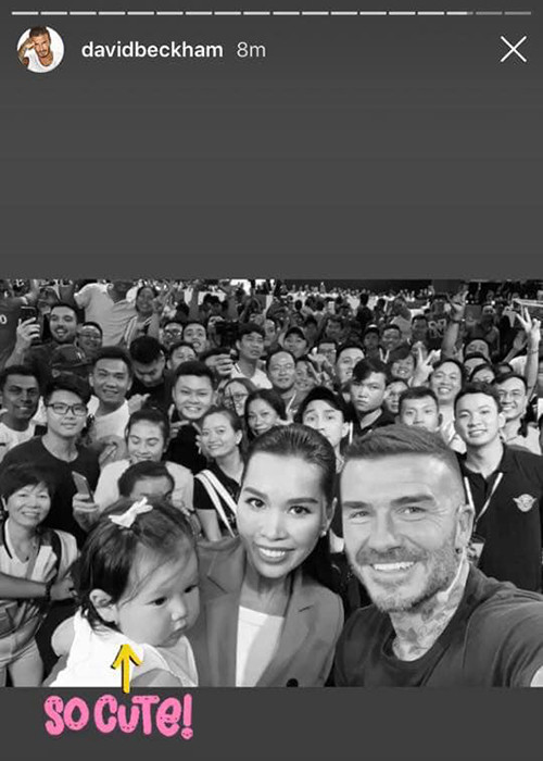 Trên trang cá nhân, cựu danh thủ còn đăng tải hình ảnh bé Myla kèm chú thích cô nhóc rất đáng yêu.