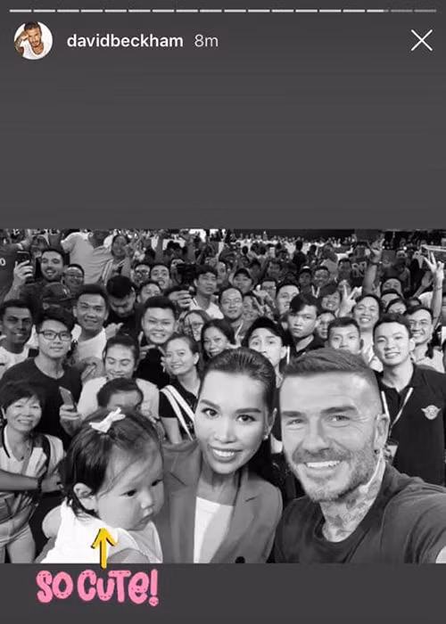 Trên trang cá nhân, cựu danh thủ còn đăng tải hình ảnh bé Myla kèm chú thích cô nhóc rất đáng yêu.