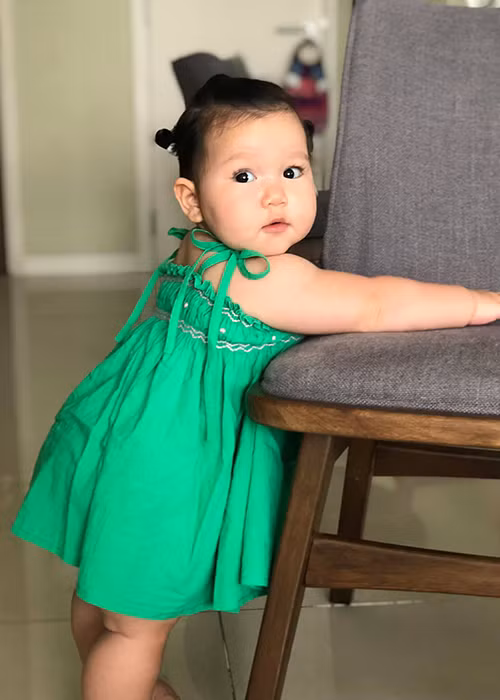 Bé Myla mang hai dòng máu Anh - Việt, chào đời vào tháng 6/2018.