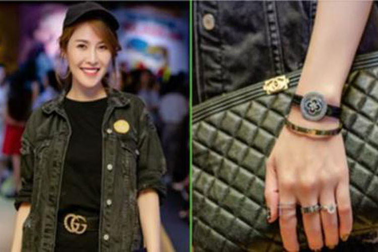 Không chỉ Ngọc Trinh, nhiều sao Việt cũng bị ném đá vì khoe hàng hiệu kém sang. Ví như như Quế Vân. Cô từng khoe bàn tay đeo loạt phụ kiện ước tính đến 2 tỷ đồng.