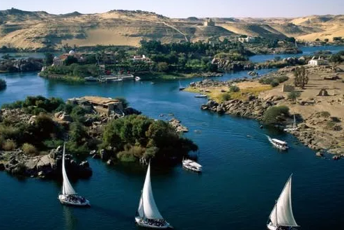 4. Sông Nile là một trong những con sông dài nhất thế giới, với chiều dài 6.853 km. Đây là nơi trú ngụ của nhiều loài vật như rắn, nhện, cá sấu nguy hiểm,...