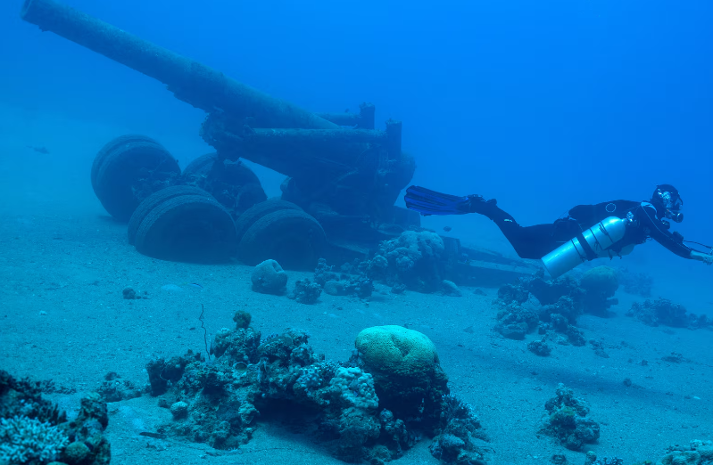 Tổng cộng 19 phương tiện quân sự đang nằm dưới biển ở độ sâu khác nhau, khoảng 14 đến 20 mét, trong khi một số phương tiện ở độ sâu 20 đến 30 mét.