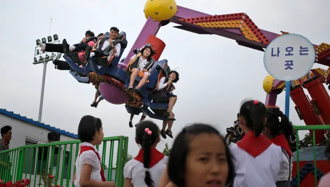 Bên trong một công viên giải trí ở Bình Nhưỡng ngày 19/6/2018.