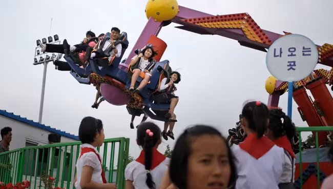 Bên trong một công viên giải trí ở Bình Nhưỡng ngày 19/6/2018.