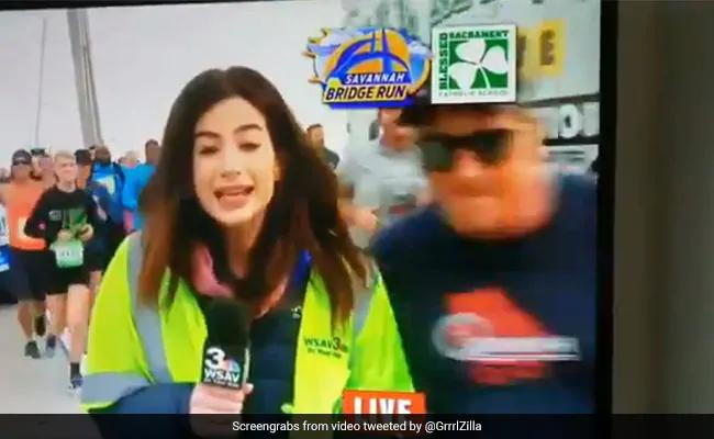 Phong vien My bi sam so khi dang dan truyen hinh truc tiep