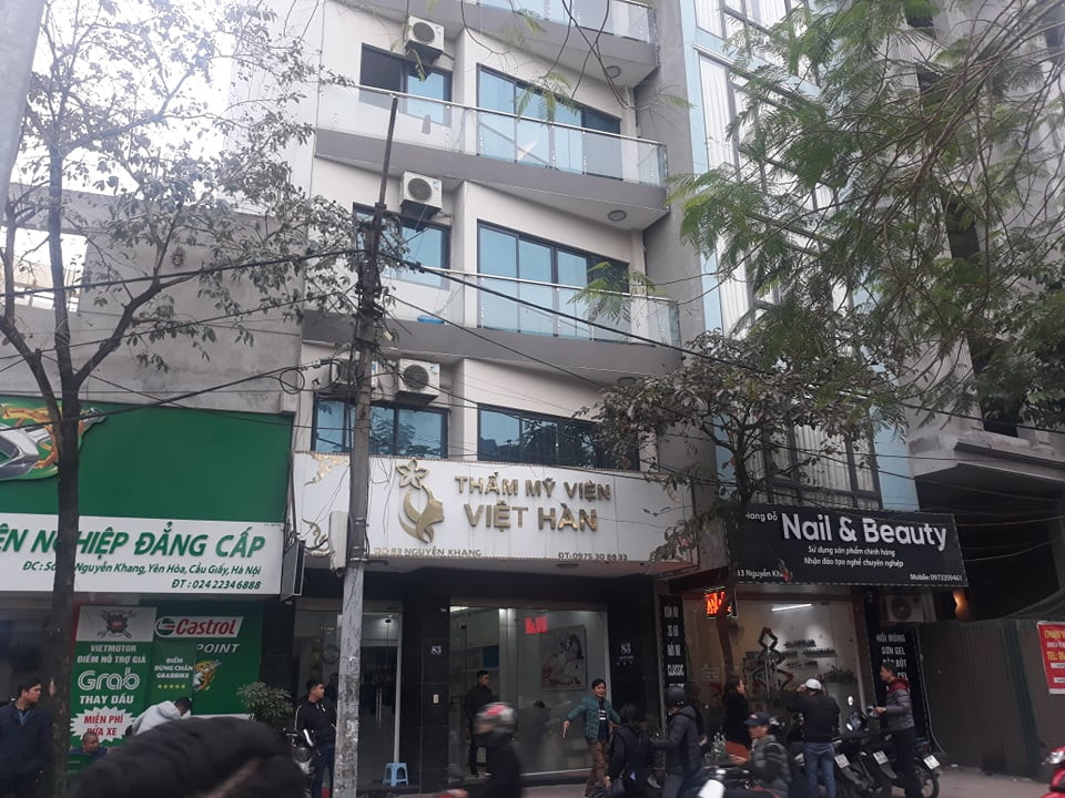 Khach hang tu vong tai Tham my vien Viet Han la can bo cong an Vinh Phuc?