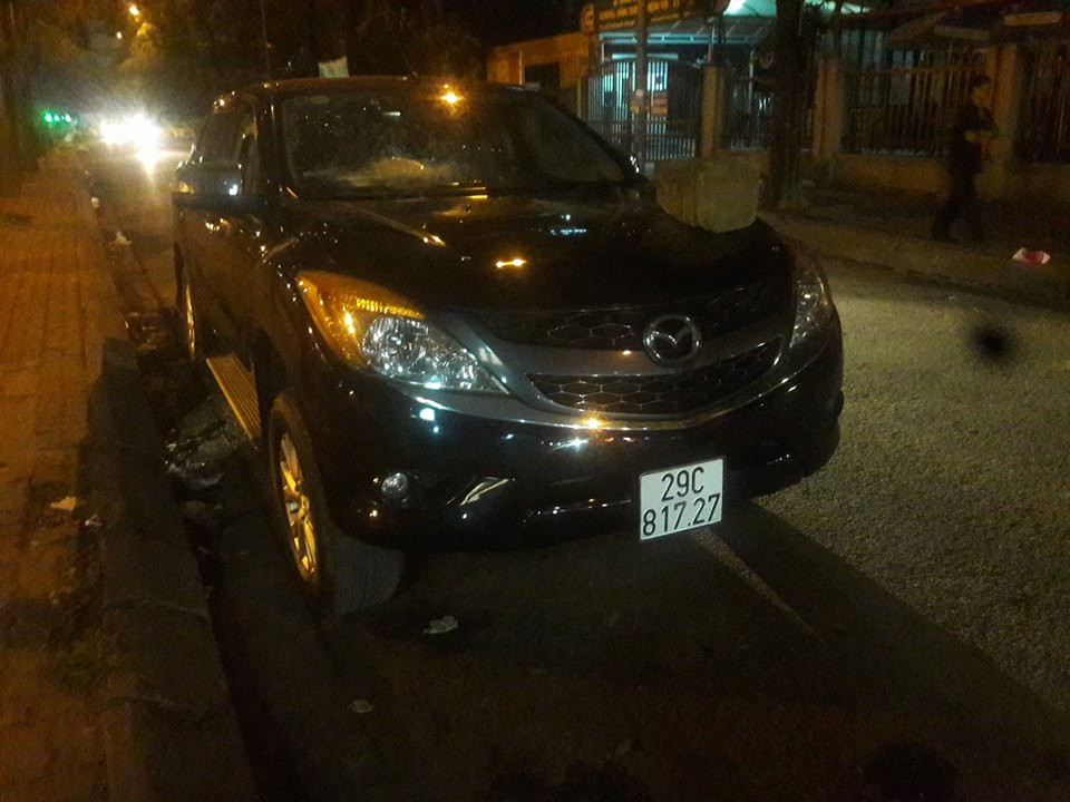 Chiếc xe ô tô gây tai nạn.