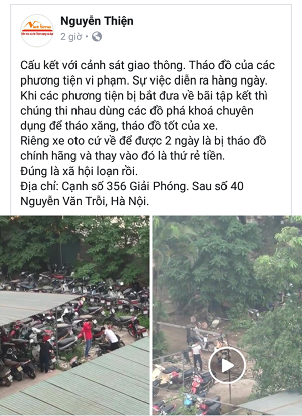 Clip được tài khoản facebook tung lên mạng xã hội.