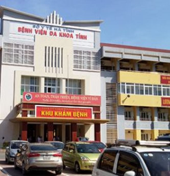 Bệnh viện đa khoa tỉnh Hà Tĩnh nơi xảy ra vụ việc.