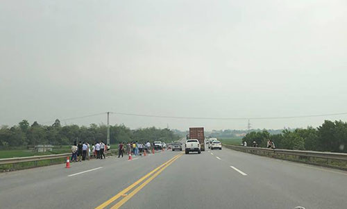 Hiện trường vụ tai nạn.