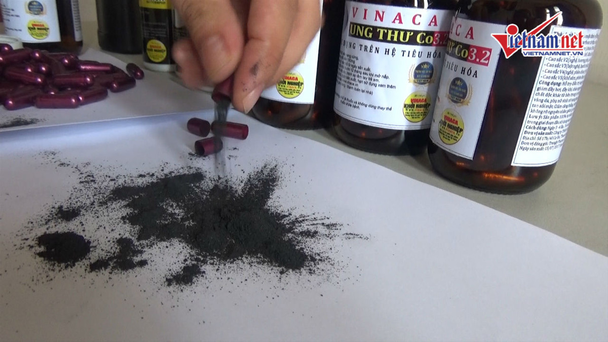 Trong viên thuốc trị ung thư của bà Tuyết cấp, chứa tòa than tre nứa