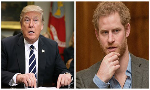 Tổng thống Mỹ Donald Trump và Hoàng tử Harry.