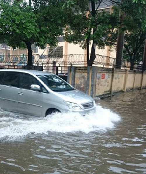 Tình trạng ngập úng nghiêm trọng - Ảnh facebook Vịt Bầu