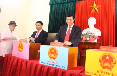 Chum anh nguoi dan ca nuoc no nuc di bau cu-Hinh-12