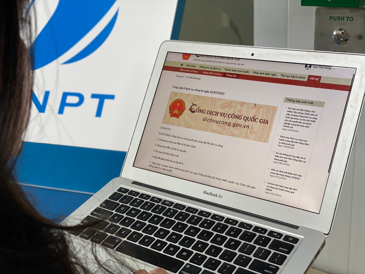 VNPT PAY cung cap thanh toan cho toan bo dich vu tren Cong Dich vu cong Quoc gia